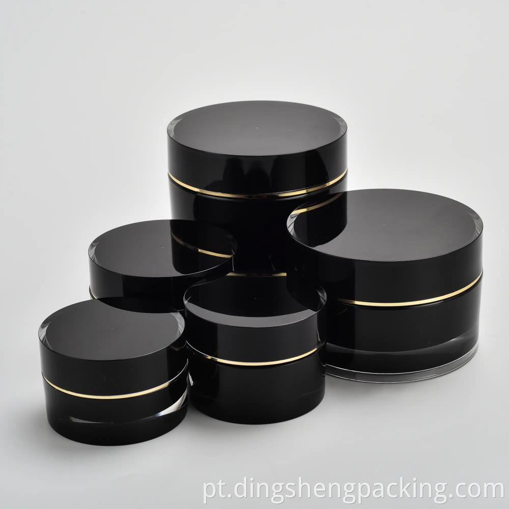 50g 100g 200g pot en plastique acrylique de forme ronde pot cosmetique clair